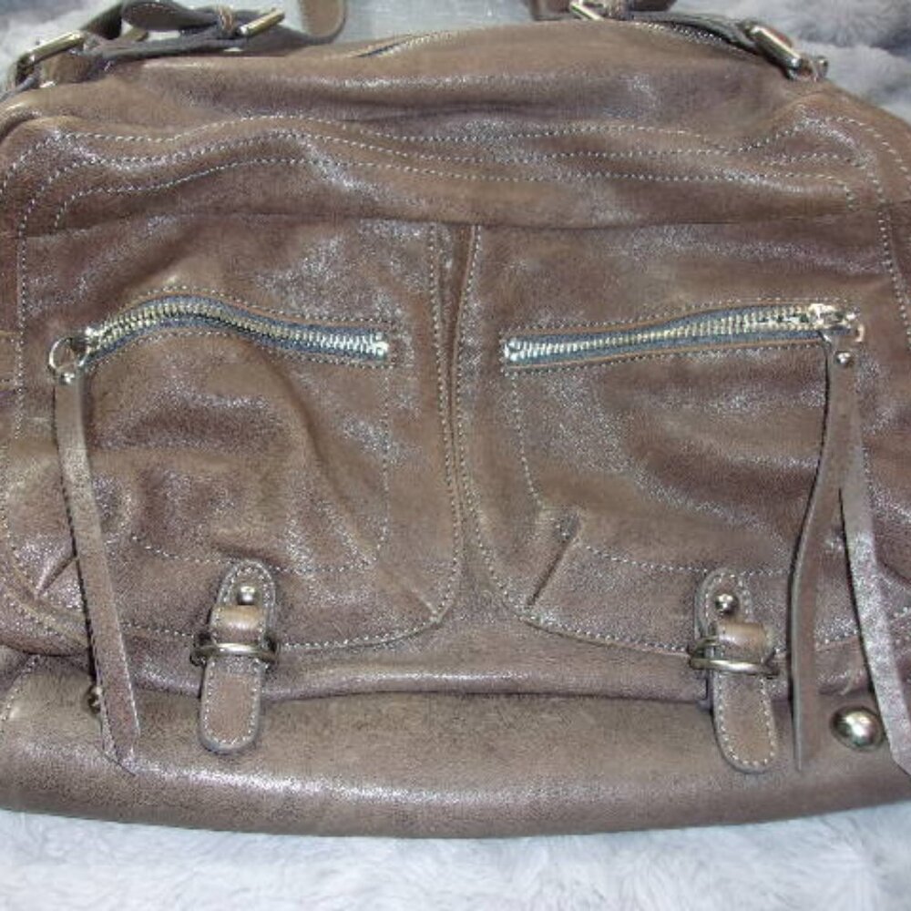 E-95 SORIAL (NEW YORK) BROWN LEATHER SHOULDER BAG - Picture 2 of 16